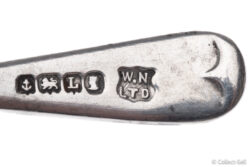 Close-up of spoon hallmarks: Birmingham 1935 by W.N LTD