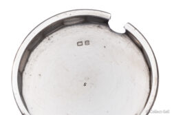 Sterling Silver Mustard Pot & Spoon Set by W. Neale lid