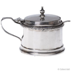 Sterling Silver Mustard Pot & Spoon Set by W. Neale