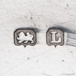 Close-up of sterling and date mark 1935