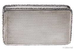 Engine-turned guilloché pattern on base of English sterling silver box, c.1935