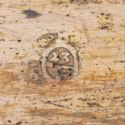 Close-up of Austrian silver hallmark showing 13 loth fineness and Prague “B” mark