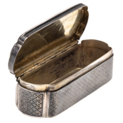 Austrian silver snuff box with engine-turned lid, dated c.1860–1866