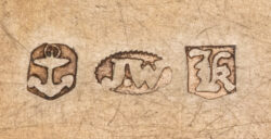 Hallmarks for Joseph Willmore, Birmingham, 1833 on antique sterling silver snuff box