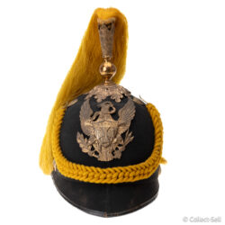 U.S. Model 1881 Cavalry officer dress helmet by M.C. Lilley with yellow plume